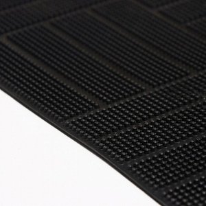 Коврик придверный резиновый «Паркет», 40x60 см, цвет чёрный