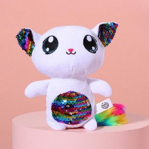 Milo toys Мягкая игрушка с пайетками «Лемурчик Феня», 10 см х 20 см х 16 см