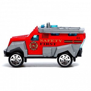 Набор металлических машин «Пожарная служба», 3 штуки