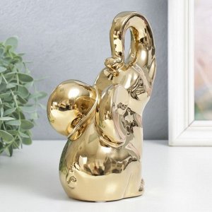 Сувенир керамика "Слон" золото 20х12х9 см
