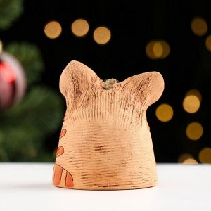 Колокольчик "Кот ушастик",керамика
