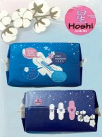 Прокладки женские гигиенические HOSHI Anion Анионовые. Ночные, 5🩸, 290мм, 8шт/уп., Содержат абсорбирующие гранулы Sumitomo Япония. пр/Китай.