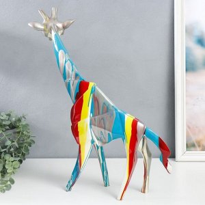 Сувенир полистоун "Любопытный жираф" подтёки краски 12х40х49 см