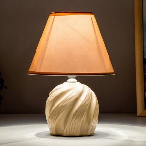 Лампа настольная керамика "Кадди" 1хE14 40Вт бежевый 18х18х27 см.