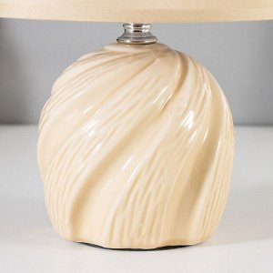 Лампа настольная керамика "Кадди" 1хE14 40Вт бежевый 18х18х27 см.