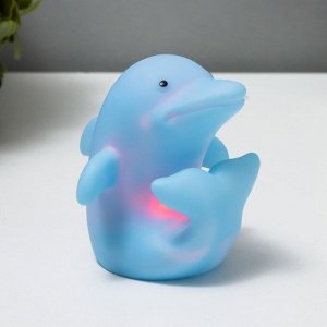 Ночник "Дельфиненок" LED RGB голубой 7х7 см