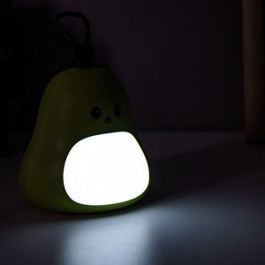 Фигурка светящаяся RISALUX «Авокадик», LED-ночник, USB, AKB, зелёный, 9x9x14 см