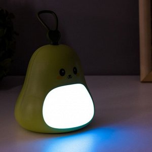 Фигурка светящаяся RISALUX «Авокадик», LED-ночник, USB, AKB, зелёный, 9x9x14 см