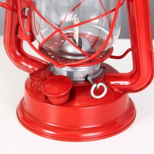Керосиновая лампа декоративная красный 11.5*15*25 см RISALUX
