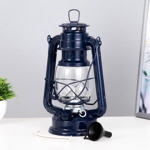 Керосиновая лампа декоративная синий 11.5*15*25 см RISALUX