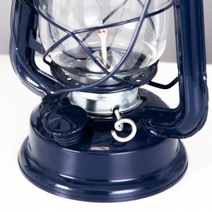 Керосиновая лампа декоративная синий 11.5*15*25 см