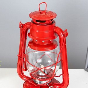 Керосиновая лампа декоративная красный 14х18х27,5 см RISALUX