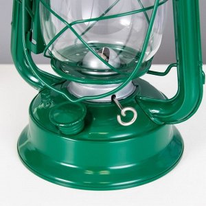 Керосиновая лампа декоративная зеленый 14х18х27,5 см RISALUX