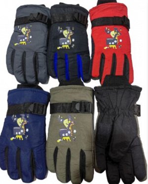 Лыжные перчатки детские, размер 9-11 лет