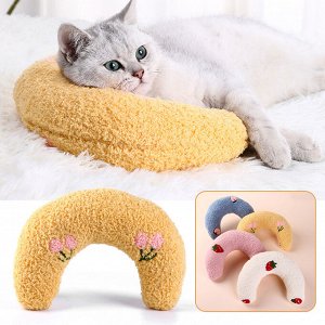 Мягкая Плюшевая U-образная подушка для кошек