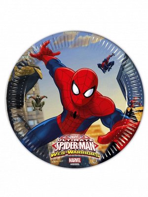 Тарелка бумага Человек-паук Ultimate Spidermen Греция набор 20 см 8 шт