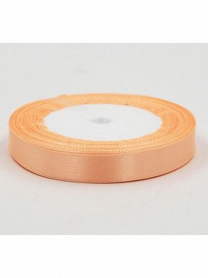 Лента атлас 1,2 см х 25 ярд цвет светло-персиковый № 007 HS-50-1