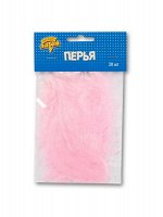 Перья декоративные Розовые 10 см 30 шт