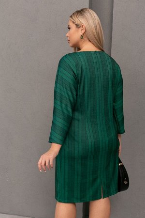 Платье Даяна №4 зеленый/елочка