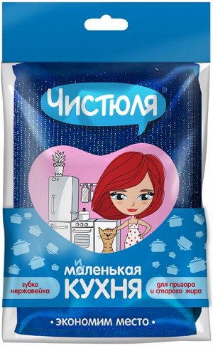 ЧИСТЮЛЯ "Маленькая кухня" губка-нержавейка со стальной нитью