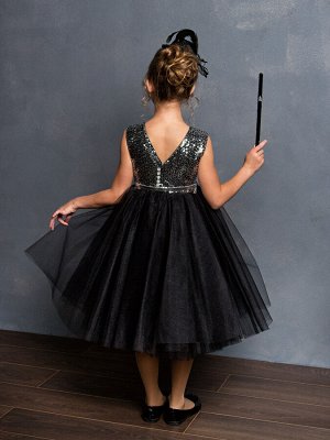 Платье пышное для девочки нарядное черное