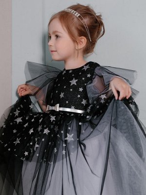 Платье для девочки новогодниее нарядное черное