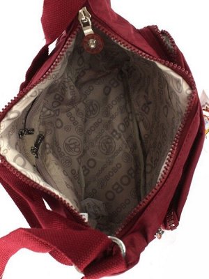 Сумка женская текстиль BoBo-66113,  1отд,  плечевой ремень,  бордо 251222