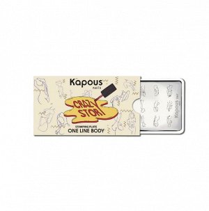 Пластина для стемпинга Kapous Nails One line body Crazy story, 6*12см