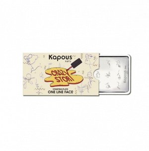 Пластина для стемпинга Kapous Nails One line face Crazy story, 6*12см