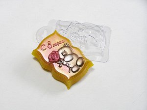 Форма пластиковая Мишка 8 марта