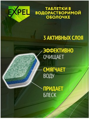 EXPEL® Таблетки для посудомоечных машин Фрау Гретта, 100 шт