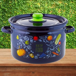 Кастрюля 7,0л Healthy food черная