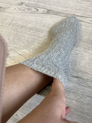 Женские носки из меха куницы, высокие