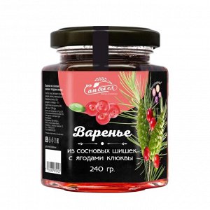 Варенье из сосновой шишки с ягодами клюквы