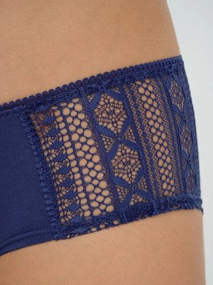 LUI et ELLE EC0536 bleu saphir Женские трусы шортики из хлопкового полотна