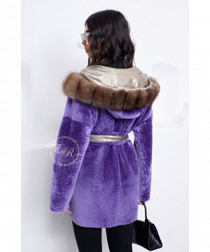 Двусторонняя куртка - дублёнка с мехом куницы