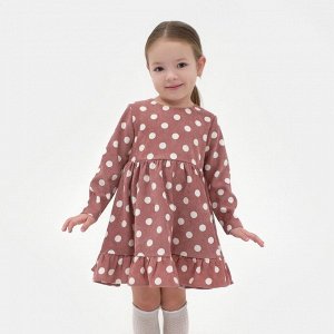 Платье детское KAFTAN "Горох", 30 (98-104), розовый