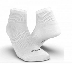 Носки для бега тонкие средней высоты 1 пара белые run100