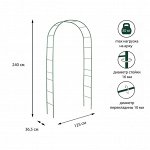 Арка садовая, разборная, 240 ? 125 ? 36.5 см, металл, зелёная, Greengo