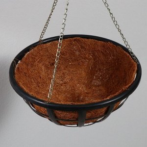 Кашпо подвесное, d = 25 см, с кокосовым вкладышем, «Сетка»