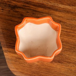 Кашпо "Лаванда", оранжевое, керамика, 0.6 л, 1 сорт, Иран