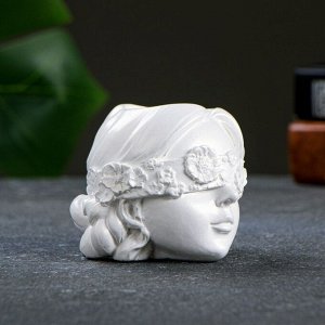 Кашпо - органайзер "Девочка с цветами на глазах" жемчуг, 6,5 см