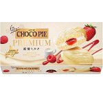 CHOCO Pie Premium - нежное печенье со сливками Хоккайдо и ягодным джемом