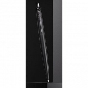 Ручка шариковая Parker Jotter XL Monochrome Black BT, корпус из нержавеющей стали, синие чернила