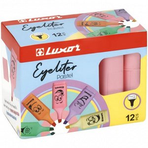 Маркер текстовыделитель Luxor Eyeliter Pastel, 1.0-5.0 мм, чернила на водной основе, пастельный розовый