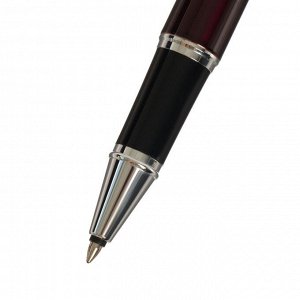 Ручка подарочная шариковая в кожзам футляре ПБ IM, корпус фиолетовый