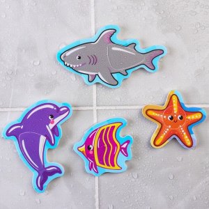 Игрушка для ванны Крошка Я «Морской мир» в наборе пазл, сачок, удочка