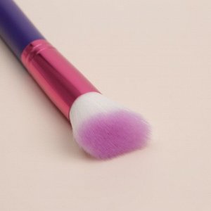 Кисть для макияжа, скошенная «PENCIL», 15 см, цвет фиолетовый