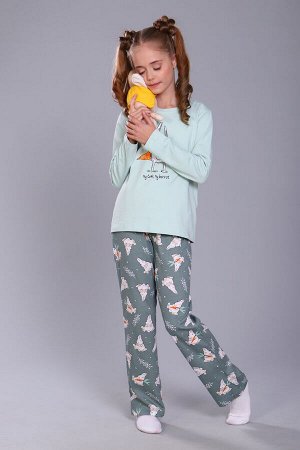 Пижама для девочки Зайцы-морковки арт. ПД-15-048