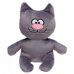 Мягкая игрушка «Кот Счастливчик», цвет серый, 20 см